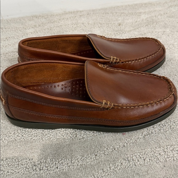 LLBean Mens Leather Penny Loafer‎ Driving Moccasin Shoes Brown - Picture 5 of 9